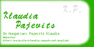 klaudia pajevits business card